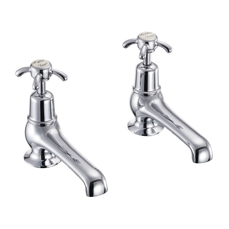 Anglesey Bath Tap Deck Mounted (Quarter turn with White accent) SKU